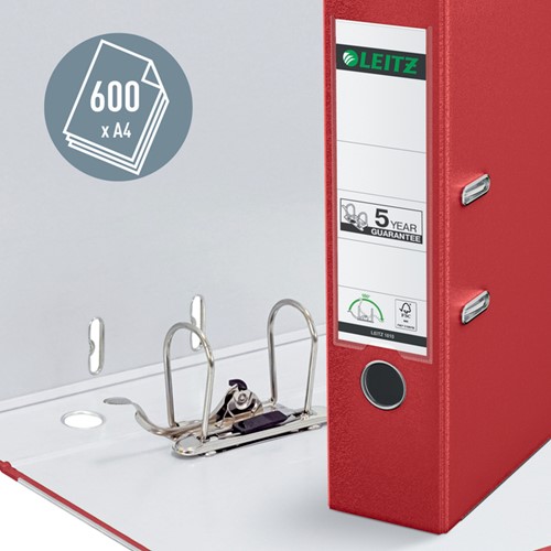Ordner Leitz 1010 180° 80mm PP A4 rood-1