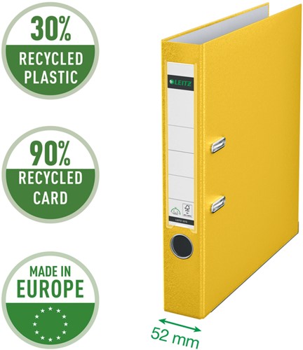 Ordner Leitz 1015 180° 50mm PP A4 geel-3