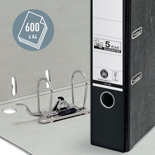 Ordner Leitz 1080 180° 80mm karton A4 zwart-4