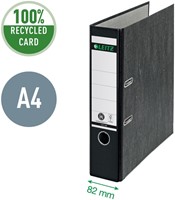 Ordner Leitz 1080 klassiek gewolkt 180° 80mm karton A4 zwart-9