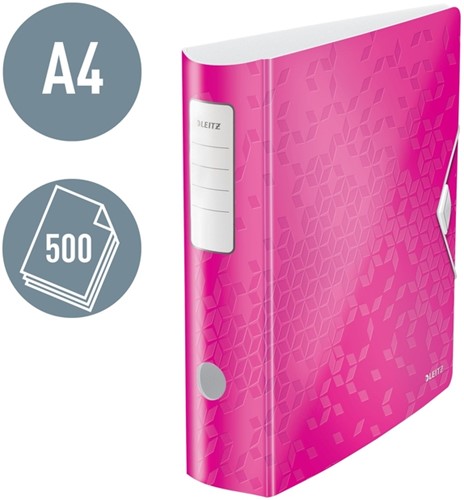 Ordner Leitz WOW active 180° 80mm PP A4 roze-4