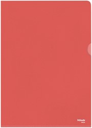 Insteekmap L-model Esselte standaard A4 0.11mm PP rood 100 stuks