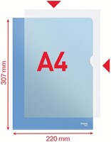 Insteekmap L-model Esselte standaard A4 0.11mm PP blauw 100 stuks-8