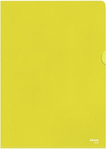 Insteekmap L-model Esselte standaard A4 0.11mm PP geel 100 stuks