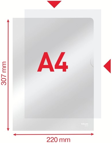 Insteekmap L-model Esselte standaard copy safe 0.11mm PP A4 glashelder 100 stuks-7
