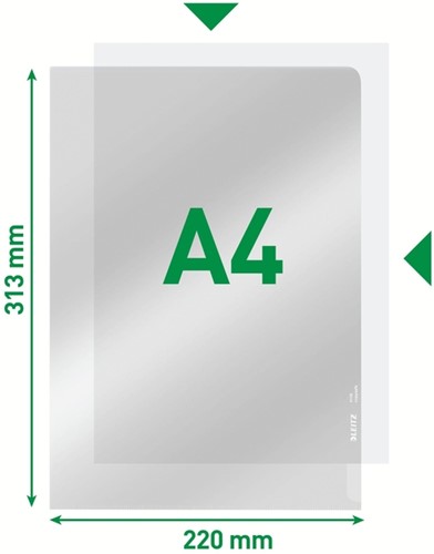 Insteekmap L-model Leitz Premium copy safe 0.15mm PVC A4 glashelder 100 stuks-6