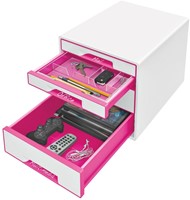 Ladenblok Leitz WOW 4 laden wit/roze-2