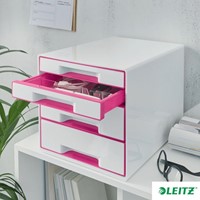 Ladenblok Leitz WOW 4 laden wit/roze-3