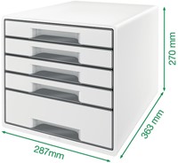 Ladenblok Leitz WOW 4 laden wit/ijsblauw-3