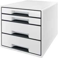 Ladenblok Leitz Wow CUBE A4 maxi 4 laden wit/zwart-1