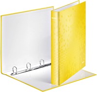 Ringband Leitz WOW A4 maxi 4-rings D-mechaniek 25mm geel