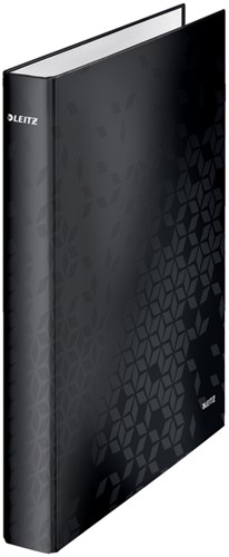 Ringband Leitz WOW A4 maxi 4-rings D-mechaniek 40mm zwart