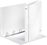 Ringband Leitz WOW A4 maxi 4-rings D-mechaniek 25mm wit