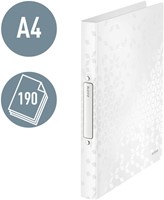 Ringband Leitz WOW A4 2-rings O-mechaniek 25mm PP wit-2