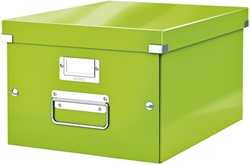 Opbergdoos Leitz Click & Store WOW middel gerecycled karton 281x200x370mm groen