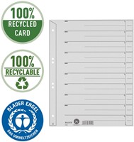 Scheidingsbladen Leitz A4 karton 200gr 6-gaats grijs 100 stuks-5