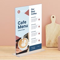 Kaarthouder Europel T-standaard A4 staand acryl-2