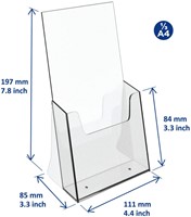 Folderstandaard RVS 100x50x58mm-1