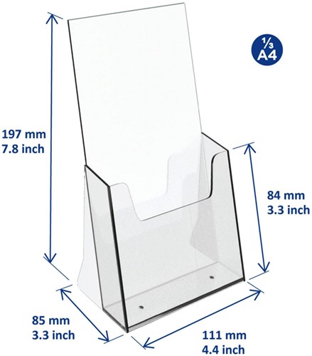 Folderstandaard RVS 100x50x58mm-1