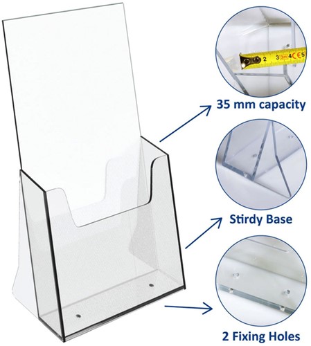 Folderstandaard RVS 100x50x58mm-2