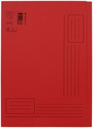 Vouwmap Quantore A4 ongelijke zijde 250gr rood