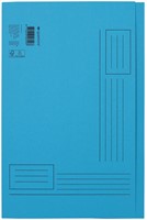 Vouwmap Quantore Folio ongelijke zijde 250gr blauw