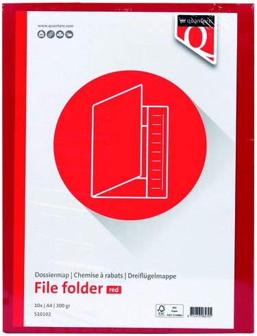Dossiermap Quantore A4 250gr rood-2