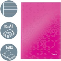 Notitieboek Leitz WOW A4 160 pagina's 90gr lijn roze-5