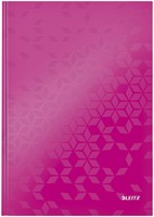 Notitieboek Leitz WOW A4 160 pagina's 90gr lijn roze