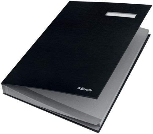 Vloeiboek Esselte 6210 karton 20 tabbladen zwart-6