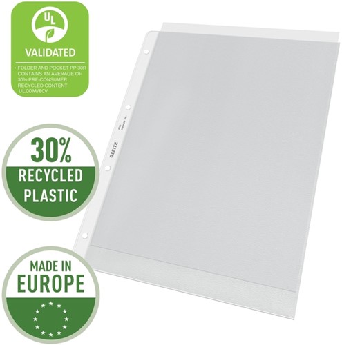 Showtas Leitz Premium copy safe 0.12mm 4-gaats PP A4 transparant 100 stuks-5