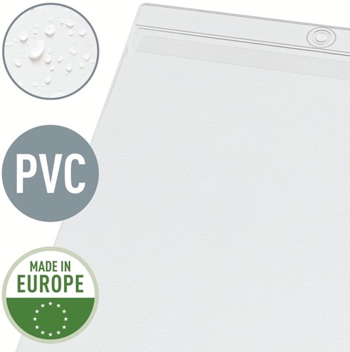 Insteekmap U-model Leitz Premium met ophangoog 0.20mm PVC A5 transparant 50 stuks-2