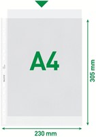 Showtas Leitz Premium standaard 11-gaats copy safe 0.085mm PP A4 transparant 100 stuks-10