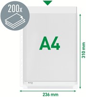 Showtas Leitz Premium copy safe 0.17mm PVC Expansievouw glashelder 10 stuks-2