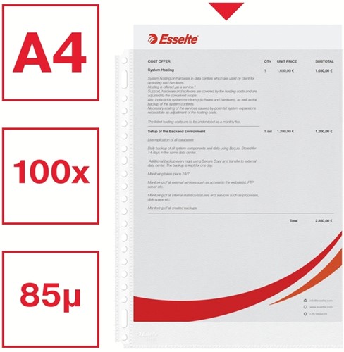 Showtas Esselte 56415 21-gaats PP 0.08mm gestructureerd-7