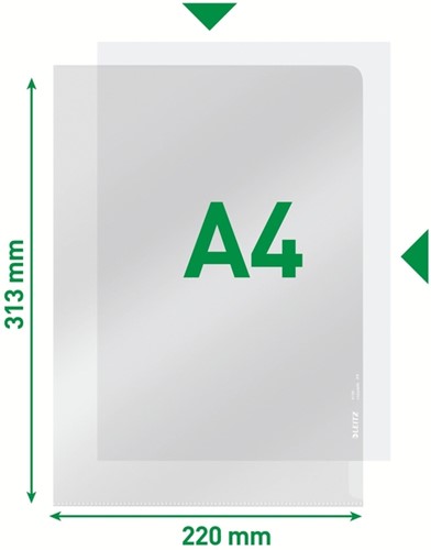 Insteekmap L-model Leitz Premium lasnaad copy safe 0.15mm PVC A4 transparant 100 stuks-7