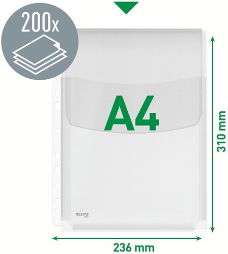 Harmonica showtas Leitz Premium met klep 0.17mm PVC A4 5 stuks-4