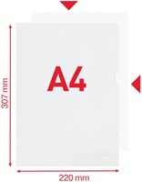 Insteekmap L-model Esselte 54832 recycle A4 PP 0.12mm nerf-3