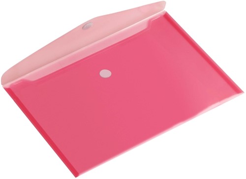 Enveloptas Europel A5 250x180mm dwars transparant rood