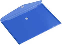 Enveloptas Europel A4 335x240mm dwars PP transparant blauw