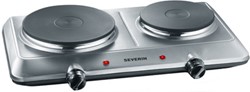 Kookplaat Severin DK1014 elektrisch dubbel zilver