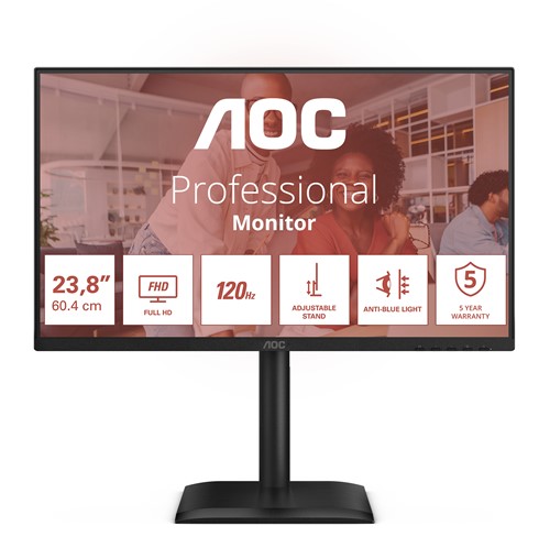 AOC E4 24E4CV computer monitor 60,5 cm (23.8") 1920 x 1080 Pixels Full HD LED Zwart-2