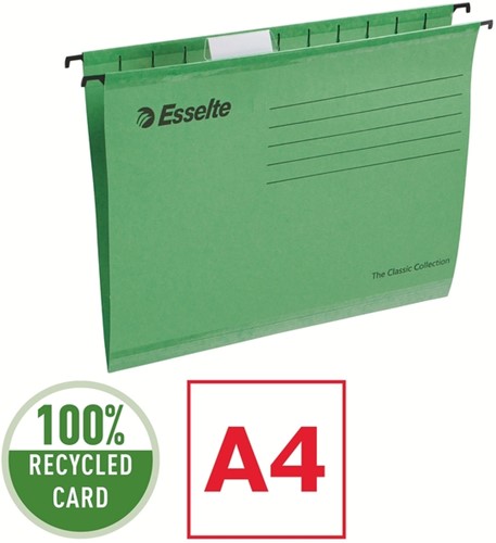 Hangmap Esselte Classic A4 V-bodem 345x240mm groen-3