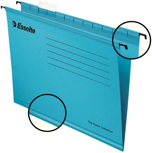 Hangmap Esselte Classic folio V-bodem 382x240mm blauw-3