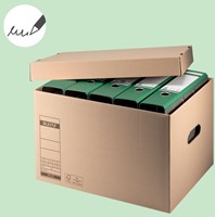 Archief- en transportdoos met deksel Leitz Premium 335x280x440mm natuurbruin-1