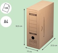Archiefdoos met deksel Leitz Premium 120x275x325mm natuurbruin-10