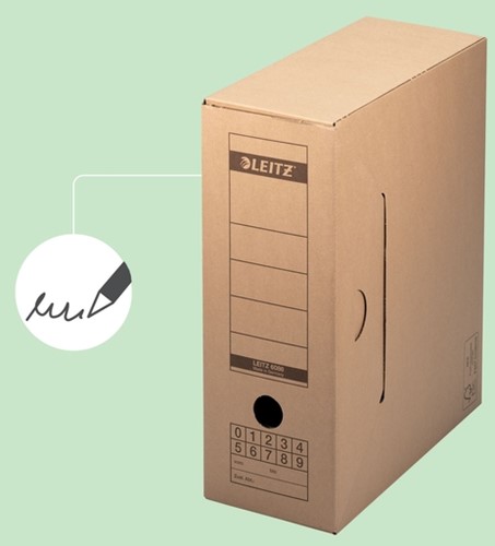 Archiefdoos met deksel Leitz Premium 120x275x325mm natuurbruin-16