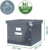 Hangmappenbox Leitz click & store WOW gerecycled karton 357x285x367mm wit-5