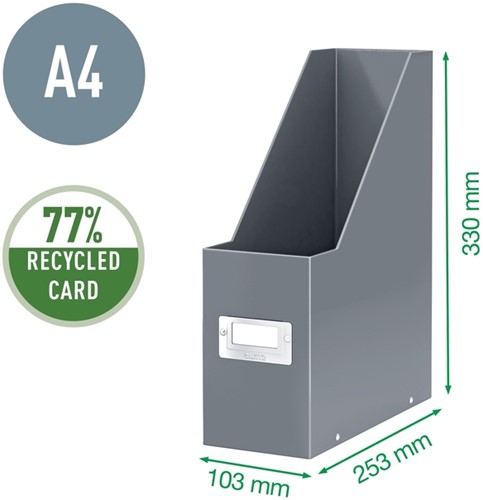 Tijdschriftencassette Leitz WOW click & store gerecycled karton wit-2