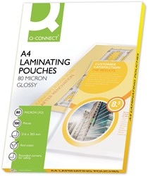 Lamineerhoes Q-Connect A4 2x80micron 100stuks